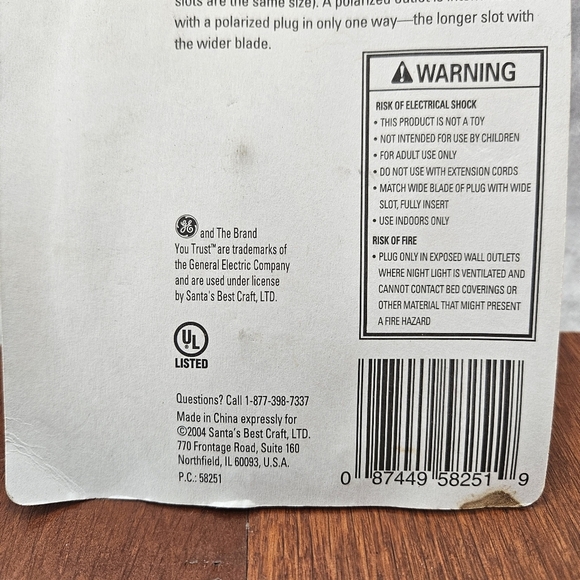 Christmas Snowman Night Light GE New In‎ Package Vintage Holiday Decor - Picture 6 of 6